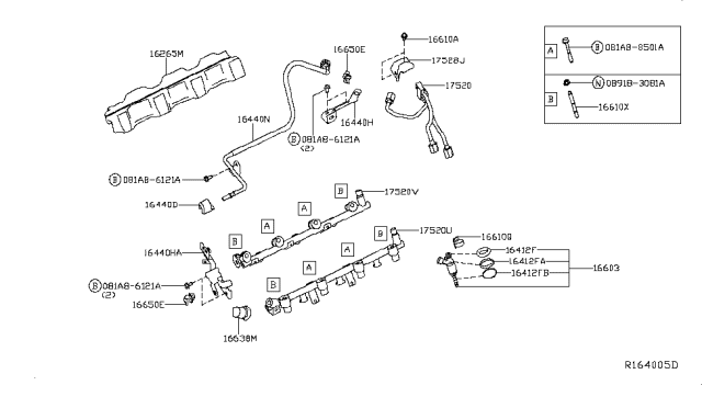 2017 Infiniti QX60 Pipe Assembly-Fuel Diagram for 17522-6KA0B