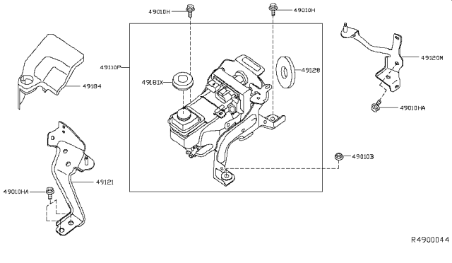 2016 Infiniti QX60 Electric Power Steering Pump Assembly Diagram for 49110-3KA5E