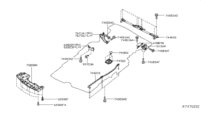 2015 Infiniti QX60 Floor Fitting Diagram 2