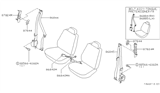 Diagram for Infiniti QX4 Seat Belt - 86845-1W611
