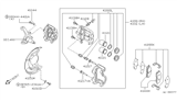 Diagram for Infiniti Q45 Wheel Cylinder Repair Kit - 41120-0W725