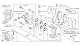 Diagram for Infiniti Q45 Brake Caliper Piston - 41121-21P00
