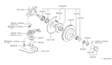 Diagram for Infiniti M30 Steering Knuckle - 40052-41L00
