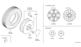Diagram for Infiniti Q45 Wheel Cover - 40315-AR015