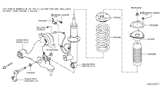 Diagram for Infiniti Q50 Shock And Strut Mount - 54320-4HK0A