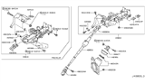 Diagram for Infiniti FX35 Steering Shaft - 48822-1CA0A