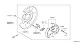 Diagram for 2014 Infiniti QX70 Parking Brake Shoe - D4060-CA01A
