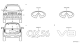 Diagram for Infiniti QX56 Emblem - 93491-ZQ10A