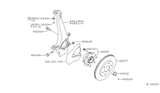 Diagram for Infiniti QX56 Steering Knuckle - 40015-ZR00A