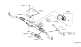 Diagram for Infiniti Steering Gear Box - 49001-5DF3D