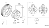 Diagram for Infiniti EX35 Spare Wheel - D0300-1BA2A