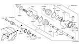 Diagram for Infiniti G37 Axle Shaft - 39600-1ND0A