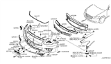 Diagram for Infiniti M37 Grille - 62256-1MS0A
