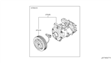 Diagram for Infiniti QX70 A/C Compressor - 92600-1CB2A
