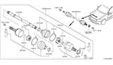 Diagram for Infiniti M45 Axle Shaft - 39100-EG000
