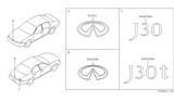 Diagram for Infiniti J30 Emblem - 62889-10Y02