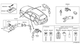 Diagram for Infiniti FX35 Ignition Lock Cylinder - D8700-CG005