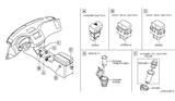 Diagram for Infiniti FX45 Hazard Warning Switch - 25290-CL70A