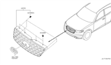 Diagram for 2008 Infiniti FX35 Grille - 62310-CL70A