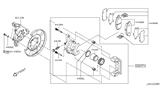 Diagram for Infiniti FX35 Brake Caliper - 44001-CL70B