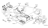 Diagram for Infiniti G25 Center Console Base - 96910-1NF3C