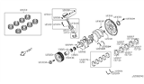 Diagram for Infiniti FX35 Crankshaft Gear - 13021-1CA0A