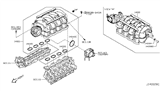 Diagram for 2014 Infiniti QX80 Intake Manifold Gasket - 14035-1LA0A