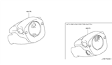 Diagram for Infiniti QX56 Steering Column Cover - 48470-1LA1A