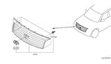 Diagram for Infiniti QX80 Grille - 62310-1ZR0A