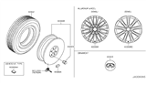 Diagram for Infiniti QX80 Wheel Cover - D0342-1A70B