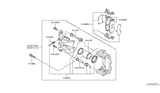 Diagram for Infiniti QX56 Brake Caliper Piston - 41121-44B00