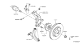 Diagram for Infiniti QX50 Steering Knuckle - 40015-5NA0A