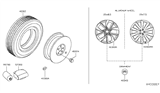 Diagram for Infiniti QX50 Wheel Cover - 40342-5NA6A