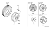 Diagram for Infiniti QX60 Spare Wheel - 40300-9NG0A