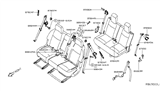 Diagram for Infiniti QX60 Seat Belt - 88844-1A68B