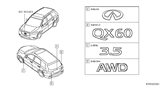 Diagram for 2014 Infiniti QX60 Emblem - 63890-9NA2A
