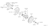 Diagram for Infiniti Q45 Wheel Bearing - 40210-0P006
