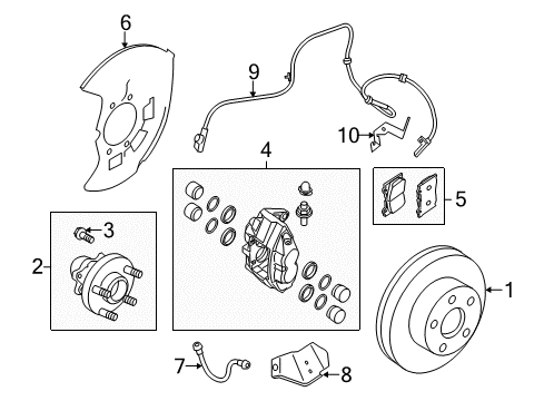 2021 Infiniti Q50 Brake Components Diagram 2