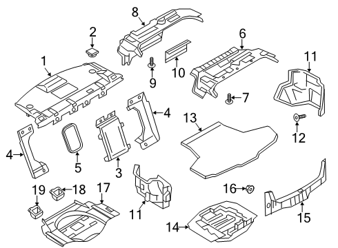 2020 Infiniti Q50 Interior Trim - Rear Body Diagram