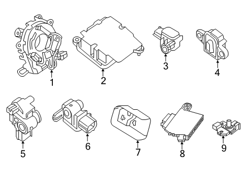 2020 Infiniti QX60 Air Bag Components Diagram 2
