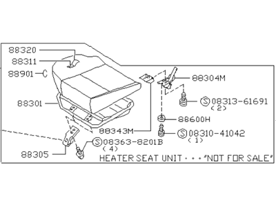 Infiniti QX4 Seat Cushion - 88300-4W004