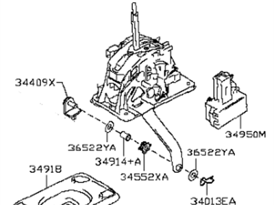 Infiniti FX35 Automatic Transmission Shifter - 34901-1CA1C