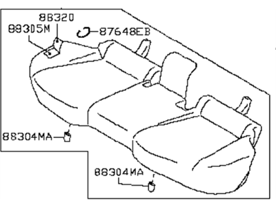 Infiniti QX70 Seat Cushion - 88300-1CA1A