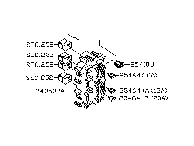 Infiniti Q70L Relay Block - 24350-1PP1B