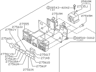 Infiniti Q45 Blower Control Switches - 27510-6P100