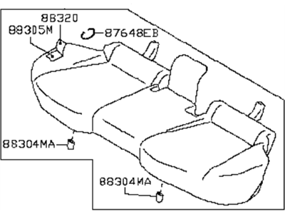 Infiniti QX70 Seat Cushion - 88300-1CA2B