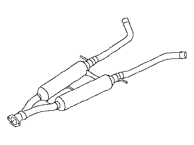 Infiniti 20300-JK60A Exhaust Sub Muffler Assembly