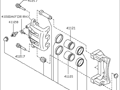 Infiniti Q45 Brake Caliper Repair Kit - 41120-64U25