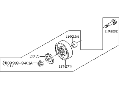 Infiniti M35 Timing Belt Idler Pulley - 11925-AR01B