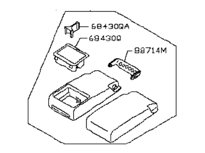 2014 Infiniti Q50 Armrest - 88700-4GB1C